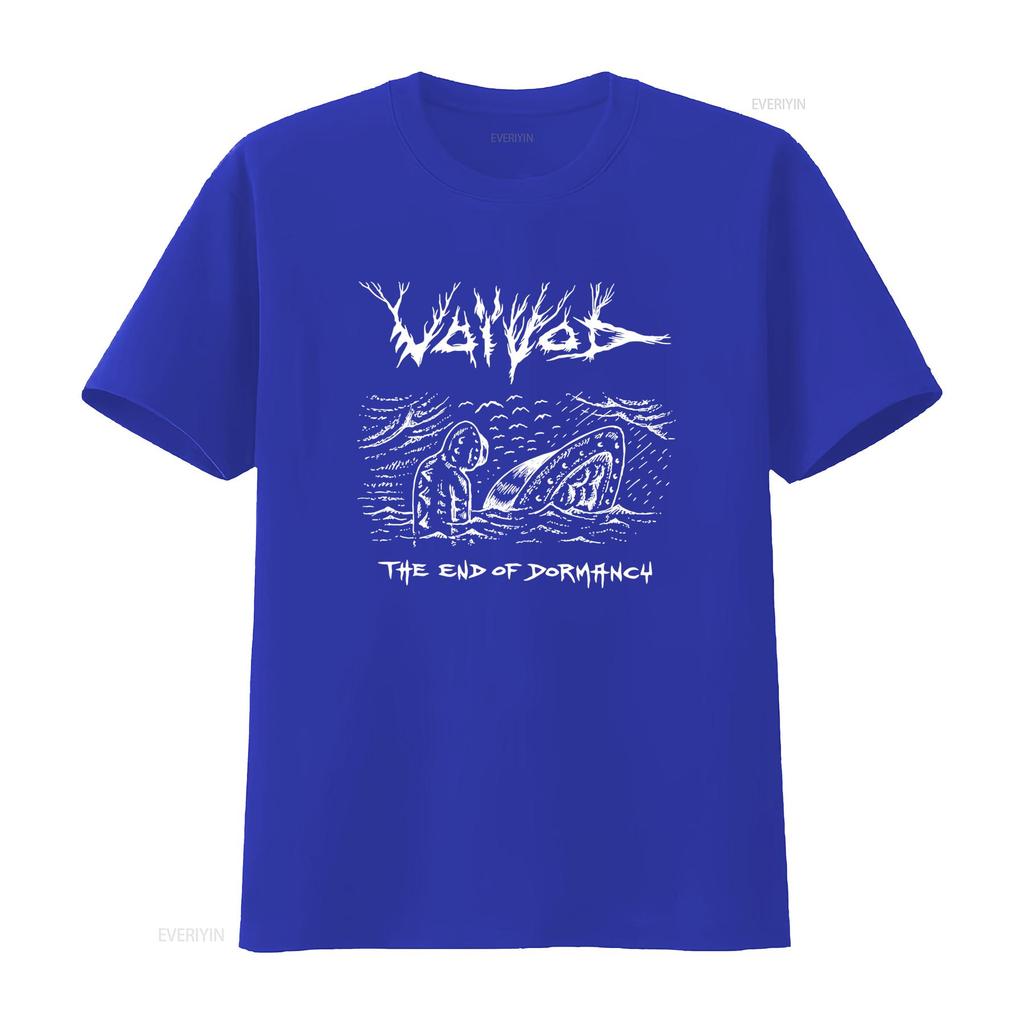 VOIVOD THE END OF DORMANCY Print Cotton T Shirt for Men In Blue Sizes S To 5XL Vintage Washed Top For Everyday Wear Breathable