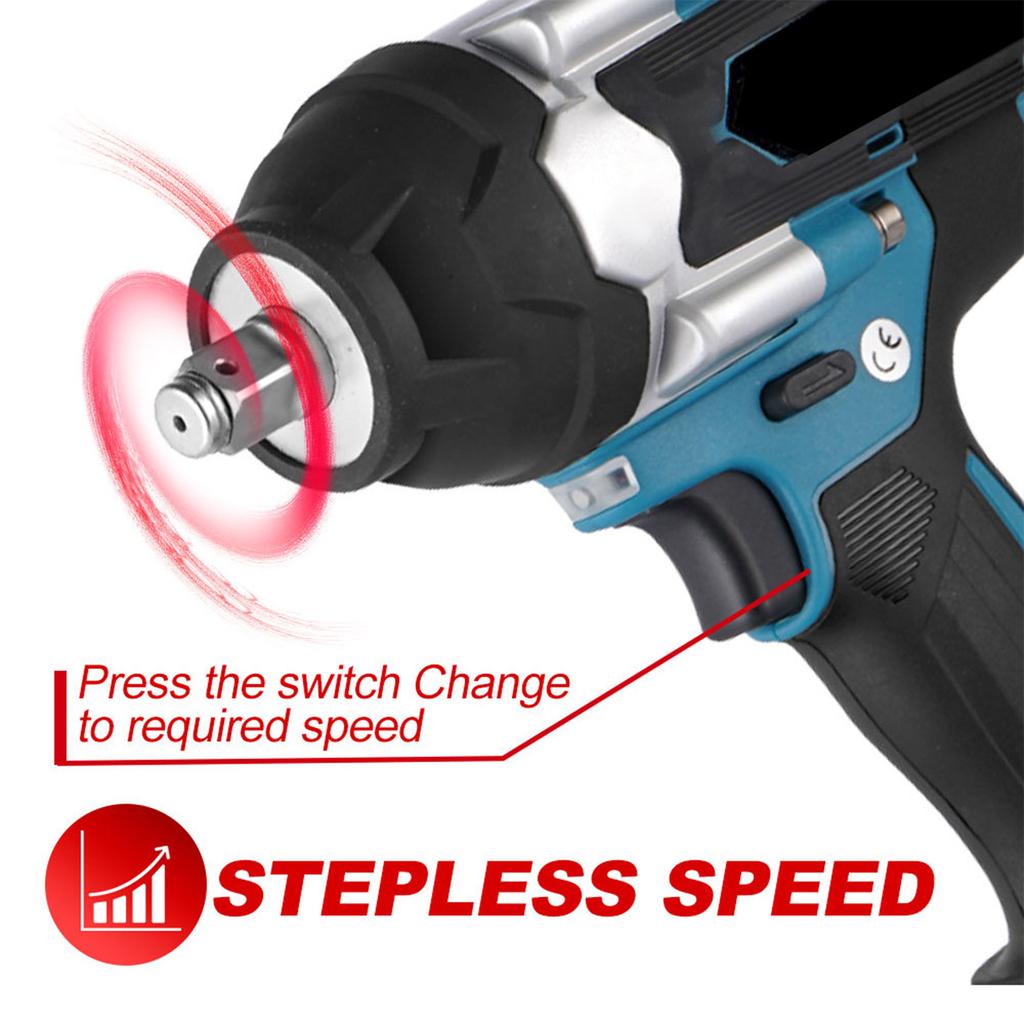 Brushless Impact Electric Spanner Lithium Battery Framer Carpenter Auto Repair Tools 1000 Large Torque