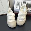 0 Cream Velcro Little White Shoes Women's Spring New Ugly Cute Niche Big Head Shoes