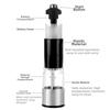Viewable Electric Salt Pepper Grinder One Handed Operation Pepper Grinder  Kitchen