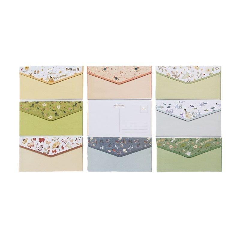 6 Sheets of Letterhead and 3 Envelopes for Mailing Envelopes, Vintage and Beautiful Floral Small Envelopes