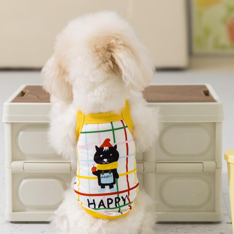 Summer Dog Cool Cute Ice Silk Christmas Bear Suspender Teddy Cat Summer Vest Thin Pet Dog Clothes
