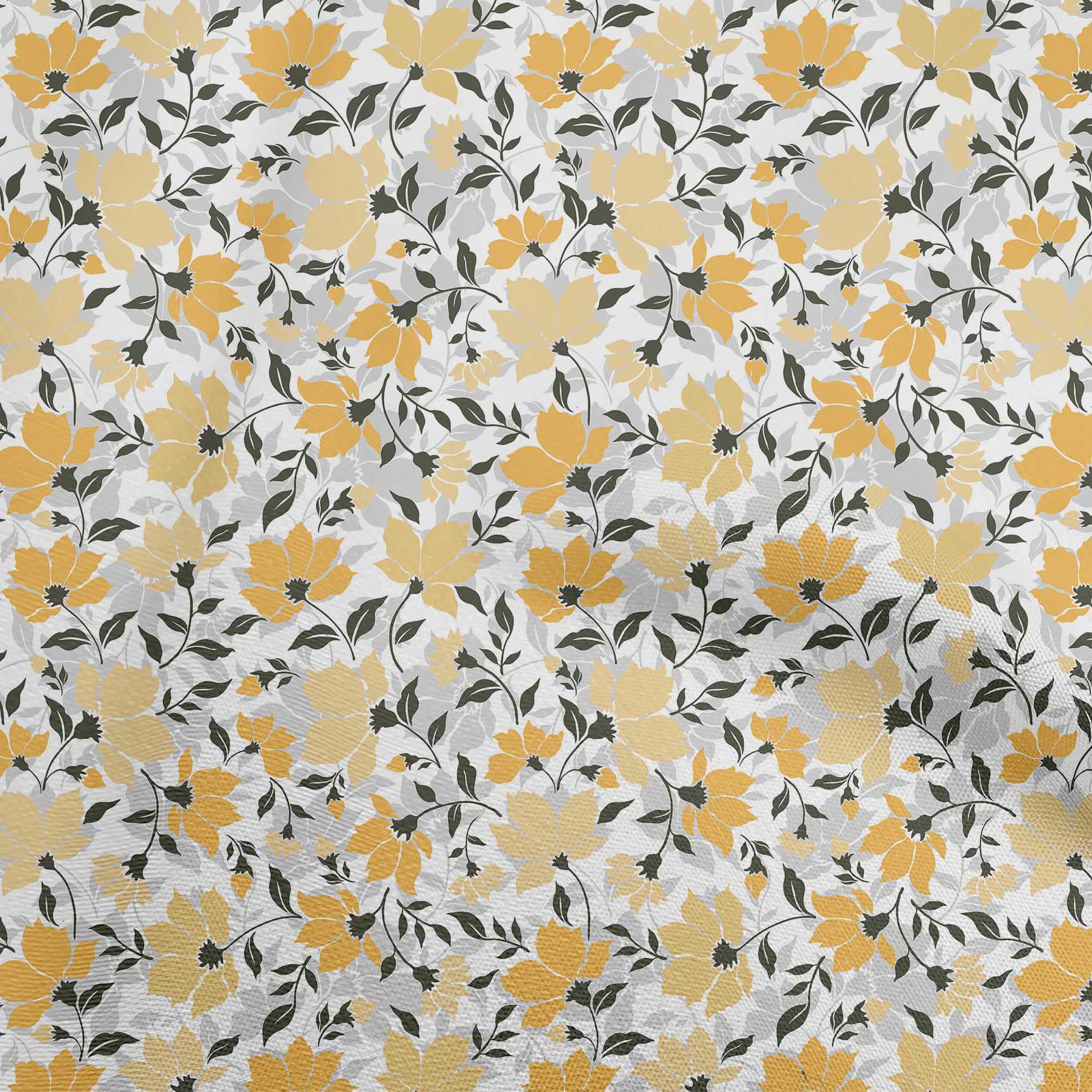 

OneOone Cotton Flex Brown Fabric Квітковий Ретро Одяг своїми руками Тканина для стьобання Тканина з принтом 40 дюймів 42 Inch Wide - Viscose Chiffon жовтий