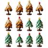 Wooden Christmas Tree Coasters for Bowls Teapots Drinks Plates Tree Shape Trivet Wooden Tree Trivets for Home and Restaurant