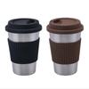 Industrieller Stil Edelstahl Kaffeetasse Becher mit Deckel Kaffee Milchbecher Büro Kaffee Tee Tassen Reisebecher Geschenke