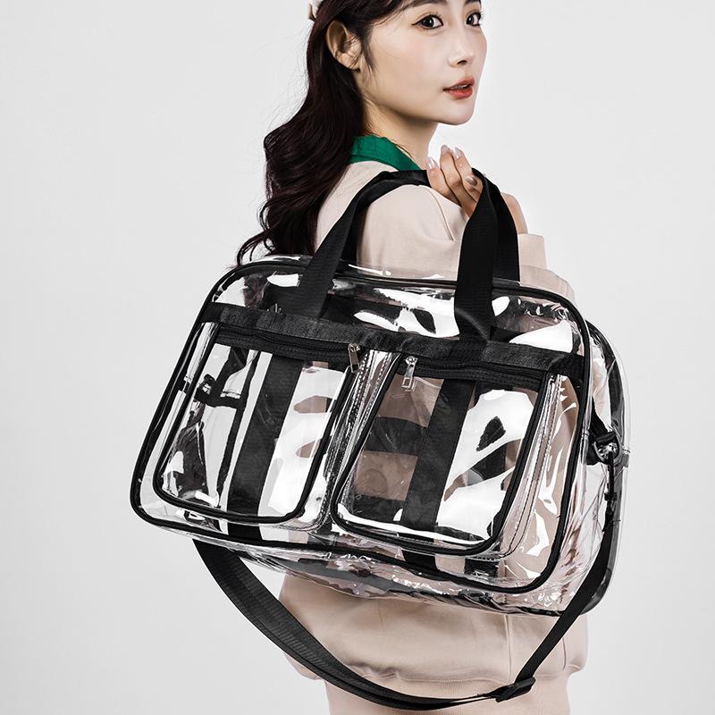 Fashion All Clear PVC Backpack Waterproof Transparent Travel Backpack Large Capacity Casual Bag for Men Women Student School Bag