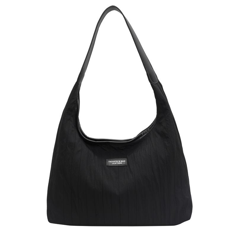 Korean large-capacity texture cloth bag bag women's new trendy fashion lightweight shoulder bag casual versatile underarm bag