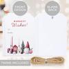 Holiday Present Labels 48 Pcs Christmas Gift Tags with String, Seasonal Hanging Labels, Pattern Cardboard Paper for Xmas Party Decoration, DIY