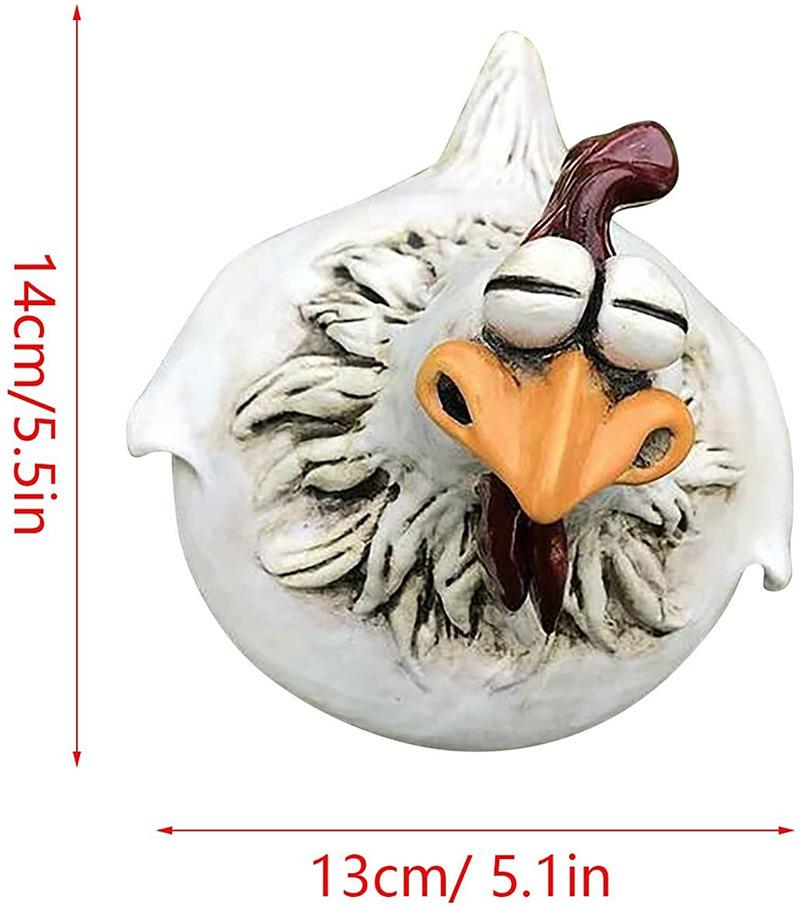 1PC Pastoral Chicken Ornament Ornament Design Fence Courtyard Creative Ornament Garden Fairy Tale Life Big-eyed Chicken