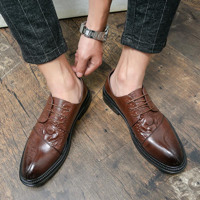 Модные мужские туфли на шнуровке — фото 4