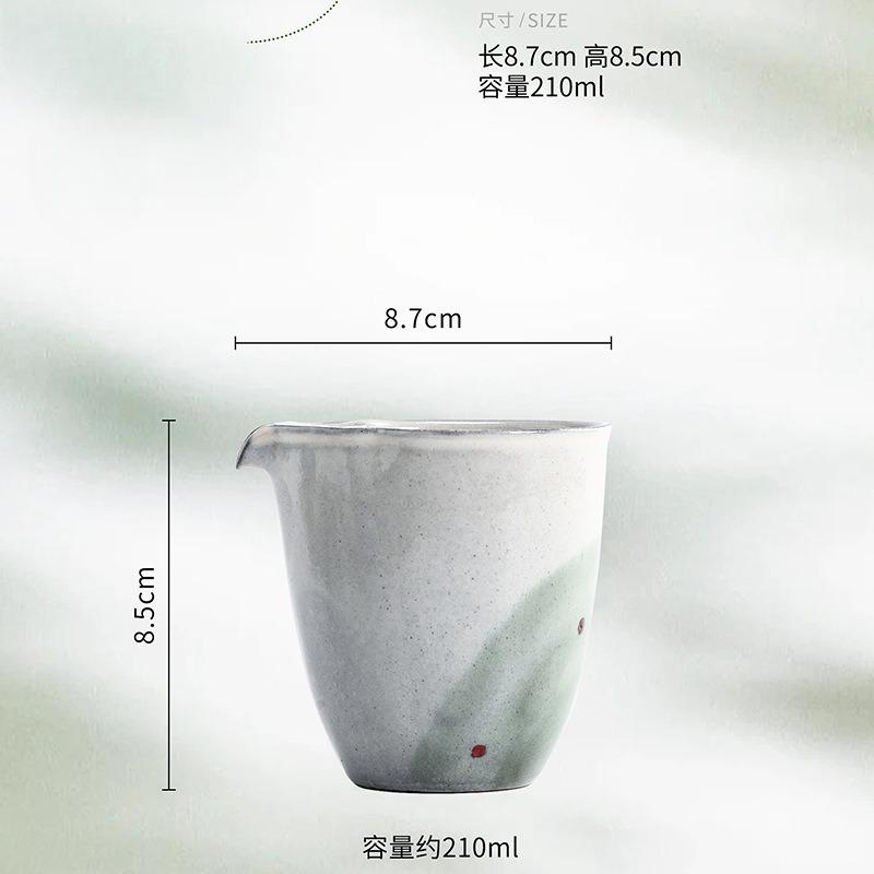 210ml Hand Drawn Makeup Earth Gourd Powder Yin Tea Pitcher Divide Tea Cha Hai Dispenser Justice Cup Fair Mug Tableware Supplies