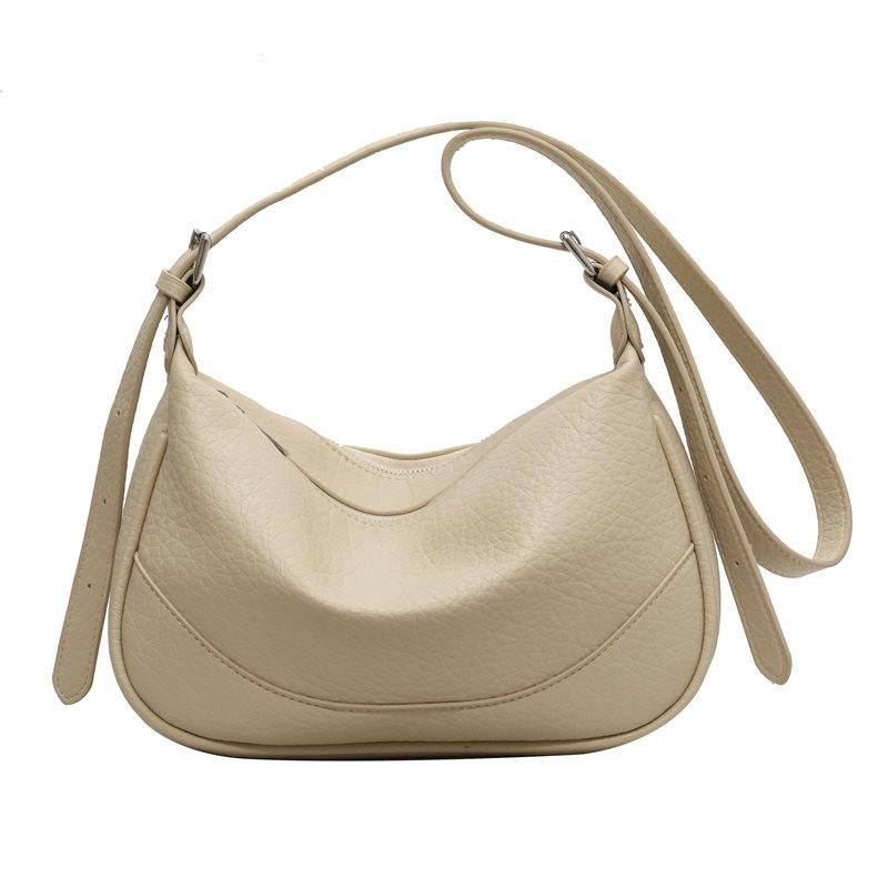 Chic Minimalist Soft Leather Lilac Texture Saddle Bag For Women In Elegant Colors