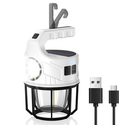 Multi-purpose LED Lantern, Camping Lantern with 4000mAh High-capacity Battery, USB Rechargeable, Solar Charging, Power Indicator, IP65 Waterproof, Out