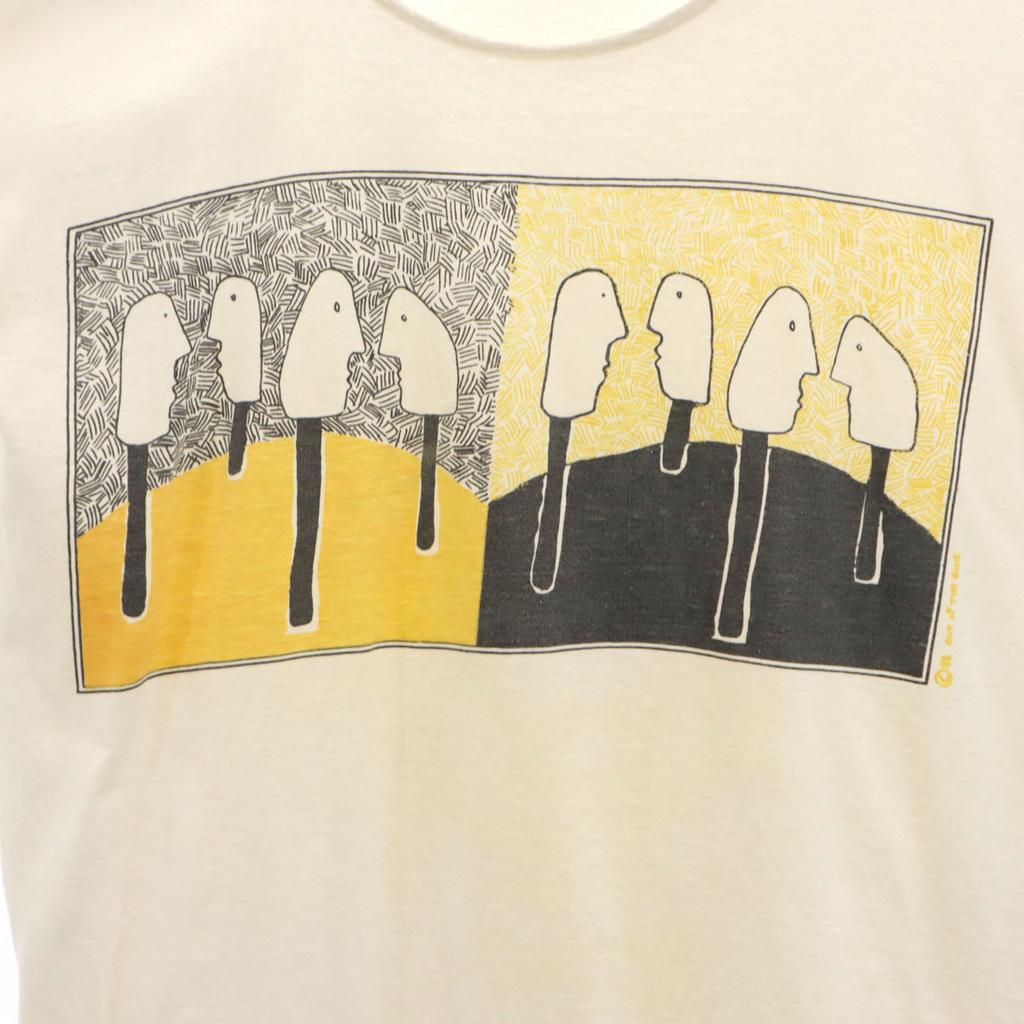 Swan Swan 80s Vintage Illustration Print Short Sleeve T-shirt Men's Used
