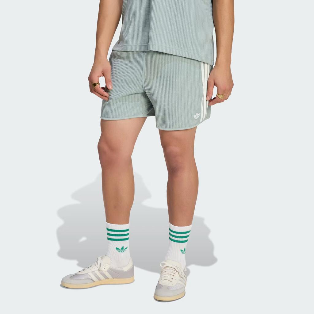Adidas Originals Sprinter Waffle Knit Striped Loose Comfortable Knit Casual Shorts Men shorts KX1247