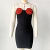 New love bandage dress tube top slim temperament tight women's niche evening dress