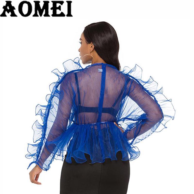ManxiVoo Women Butterfly Sleeve Shirt Back Zipper Long Ruffles Sleeve Blouse Top for Office Lady ManxiVoo Women Butterfly Sleeve Shirt Back Zipper Long Ruffles Sleeve Blouse Top for Office Lady