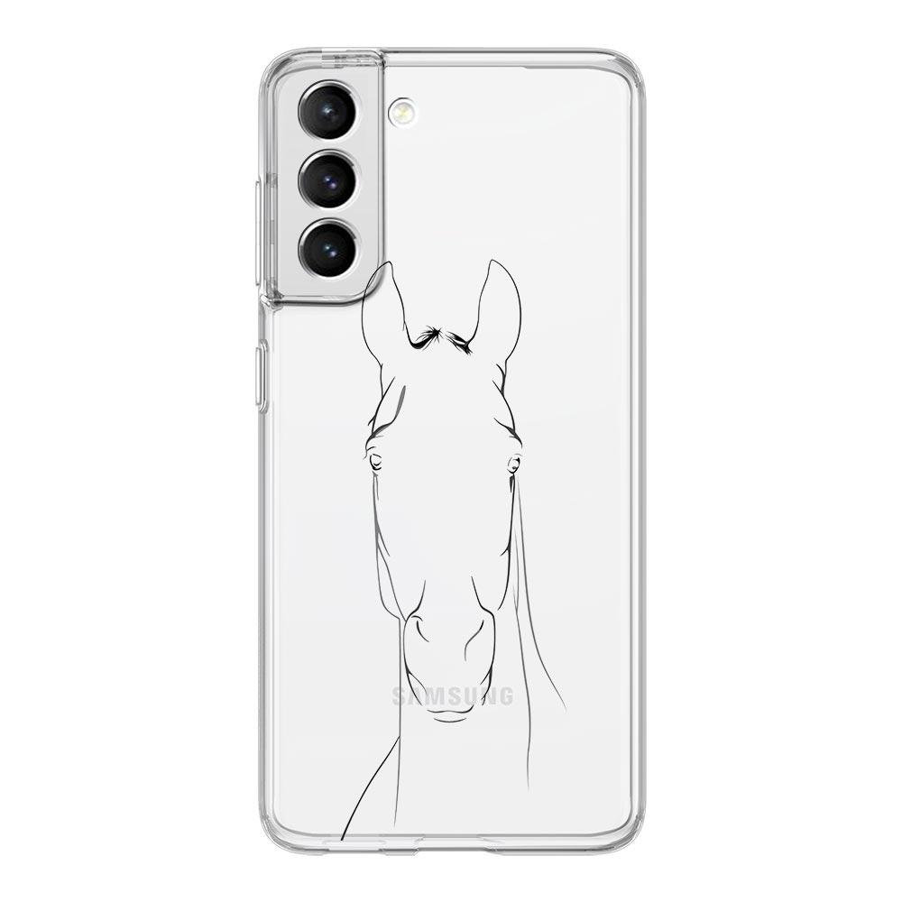 Phone Case For Samsung Galaxy S24 Ultra S23 FE S22 S20 S21 5G S10 S9 Plus S10E S8 Soft Silicone Clear Animal Art Horse Cover