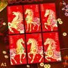 6Pcs/Set Chinese  Year Money Envelope Horse Year Red Envelope Red Pocket Spring Festival Envelope