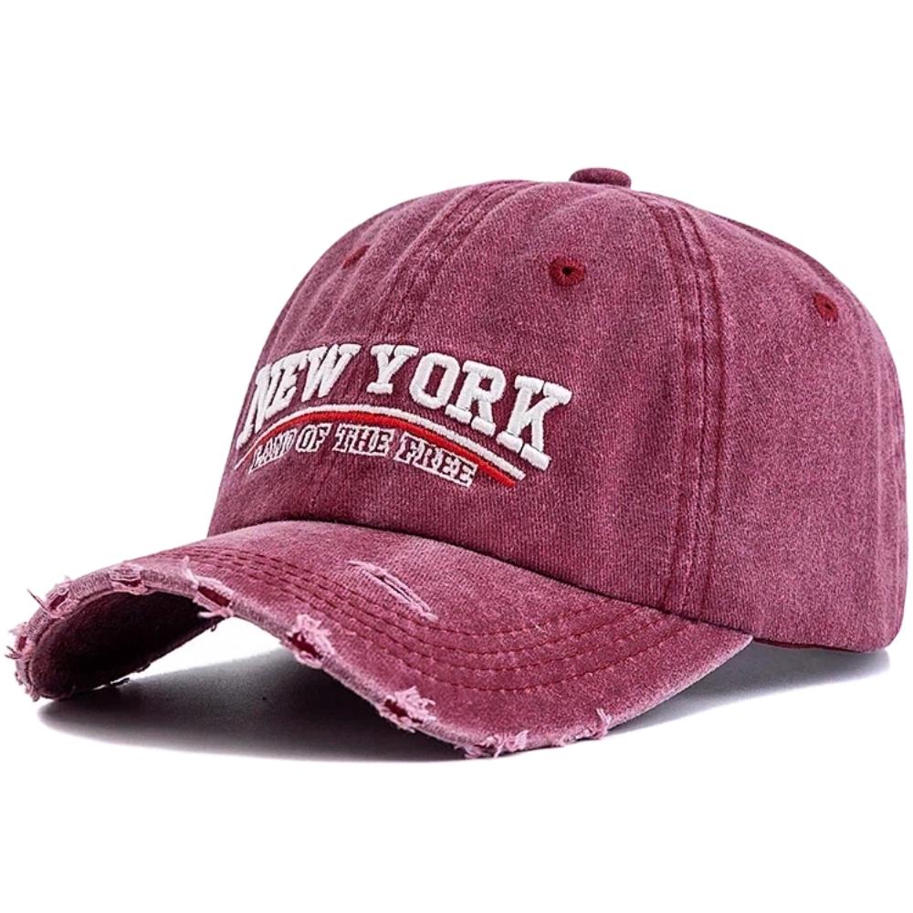 New Unisex Vintage Washed Cotton Cap New York Embroidered Baseball Cap For Men & Women Retro Streetwear Outdoor Dad Hats