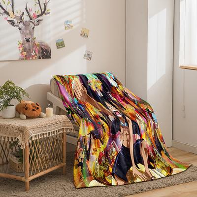 Flannel Fleece Blanket 3D Printed Sofa Blanket Thickened Blanket