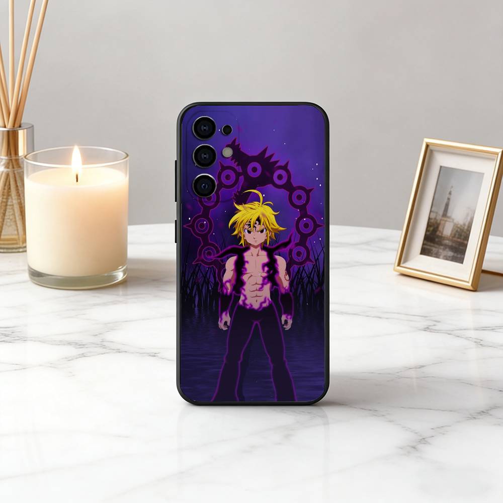

The S-Seven D-Deadly Sins M-Meliodas Phone Case Black Silicone Soft For Samsung S25,S24,S21,S22,S23,S30,Ultra,S20,Plus,Fe,Lite Samsung S22plus5G
