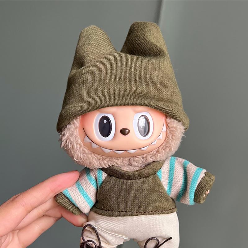 Mini Doll'S Clothes Outfit Accessories For Plush Vinyl Labubu Doll Cotton Doll Replacement Suit Only Clothing For Kids Gift