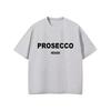 PROSECCO MOOD Letter Graphic Printed Cotton TShirts Women Summer Oversize Female Clothing Soft Round Neck Lady Y2k Tops