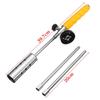 Yellow+Silver 2 x Extension Pole Burner Kit Handle Butane Gas Torch Killer Grass Shrub Garden Kill Stainless Steel Spray Durable