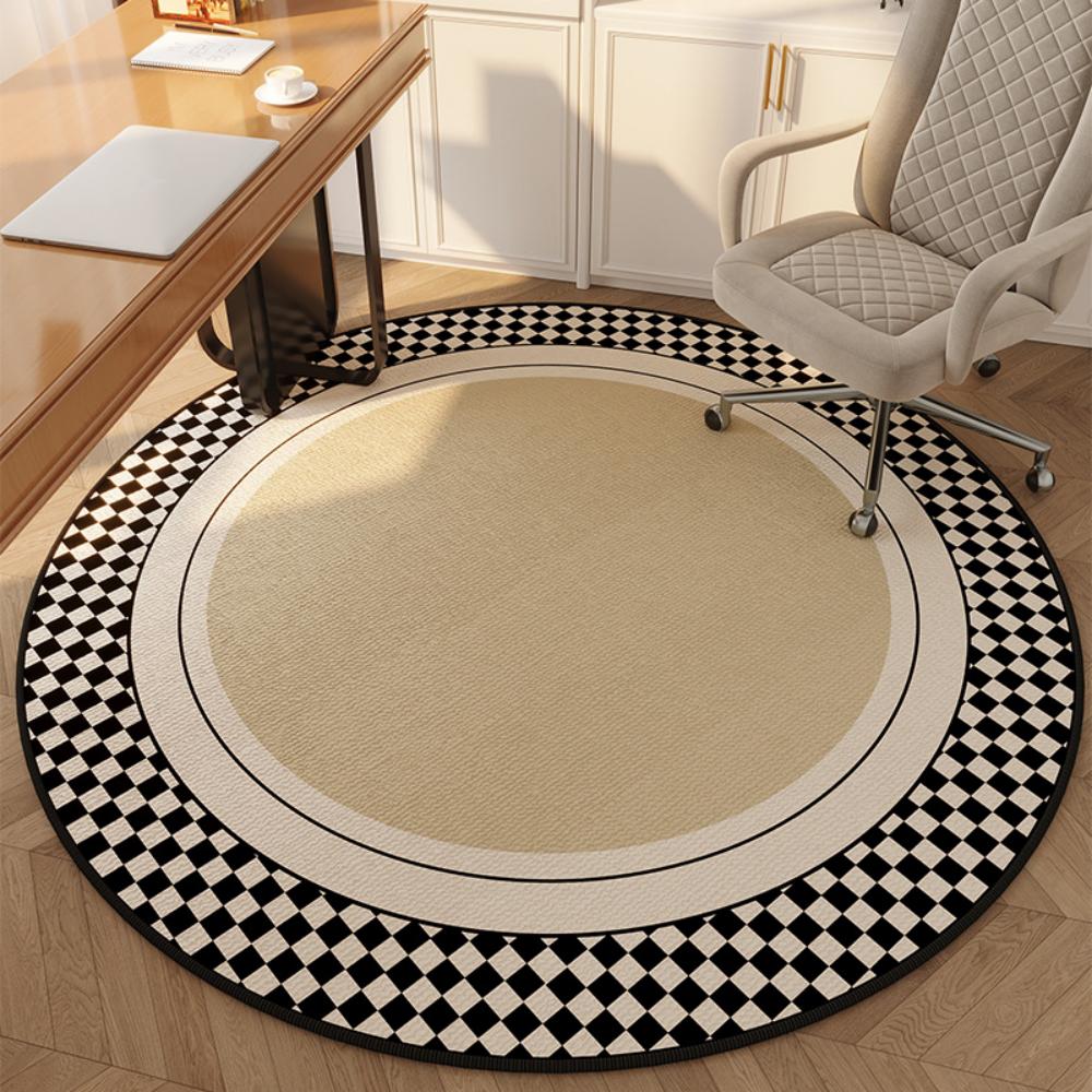 

Nordic Round Carpet Non-Slip Floor Mat for Bedroom Living Room Home Study Computer Chair Simple Design 800MMx800MM