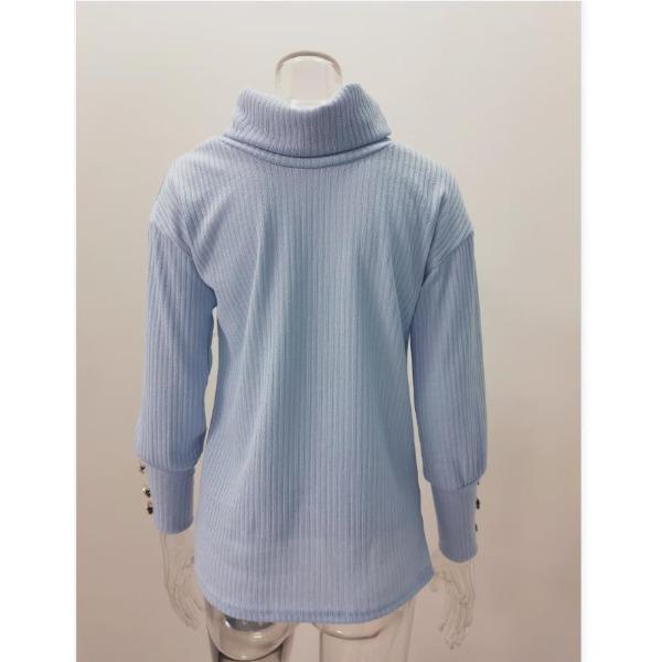 Autumn and Winter High Collar Knitted Sweaters Solid Color Women's Sweaters