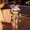 Organza Lantern Handmade Jellyfish Lantern Luminous Dreamy Style Butterfly Lamp Glowing Beaded Tassel Handheld Light Kids Craft
