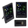 Weather Stations Wireless Indoor Outdoor Color Display Black 3 Channels Regulable Backlight Clock