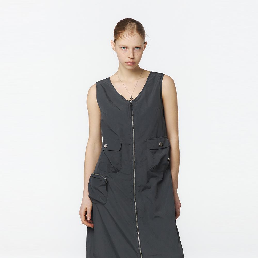 Offroad Women S Sleeveless Oversized Dress (Khaki)_5L42813 Khaki_755/S