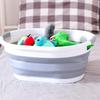 Cesto de Roupa Suja Dobrável Portátil Grande Dobrável Plástico Cozinha Cesta de Legumes Recipiente de Armazenamento Organizador