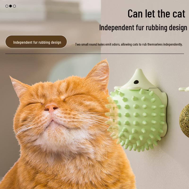 Hot-Selling Catnip Hedgehog Ball: Self-Play Toy for Cats - Cleans Teeth & Relieves Boredom
