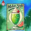 1pc Vintage Melon Soda Metal Sign 8x12 Retro Summer Drink Wall Art Tin Painting for Home Bar Restaurant