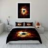 Fiery Soccer Set For Enthusiasts Kid'S And Adults' Bedroom Decor, Exquisite Three-Piece Bedding Set Gift