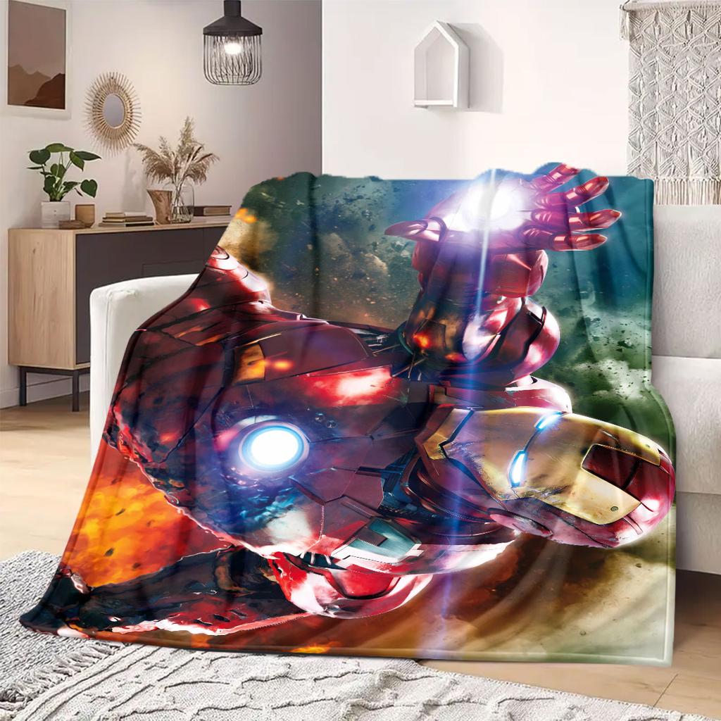 Marvel Cartoon Print for Bedrooms Sofas Beds Chairs Picnics Travel Flannel Blanket Home Decor Great Gift Various Sizes New