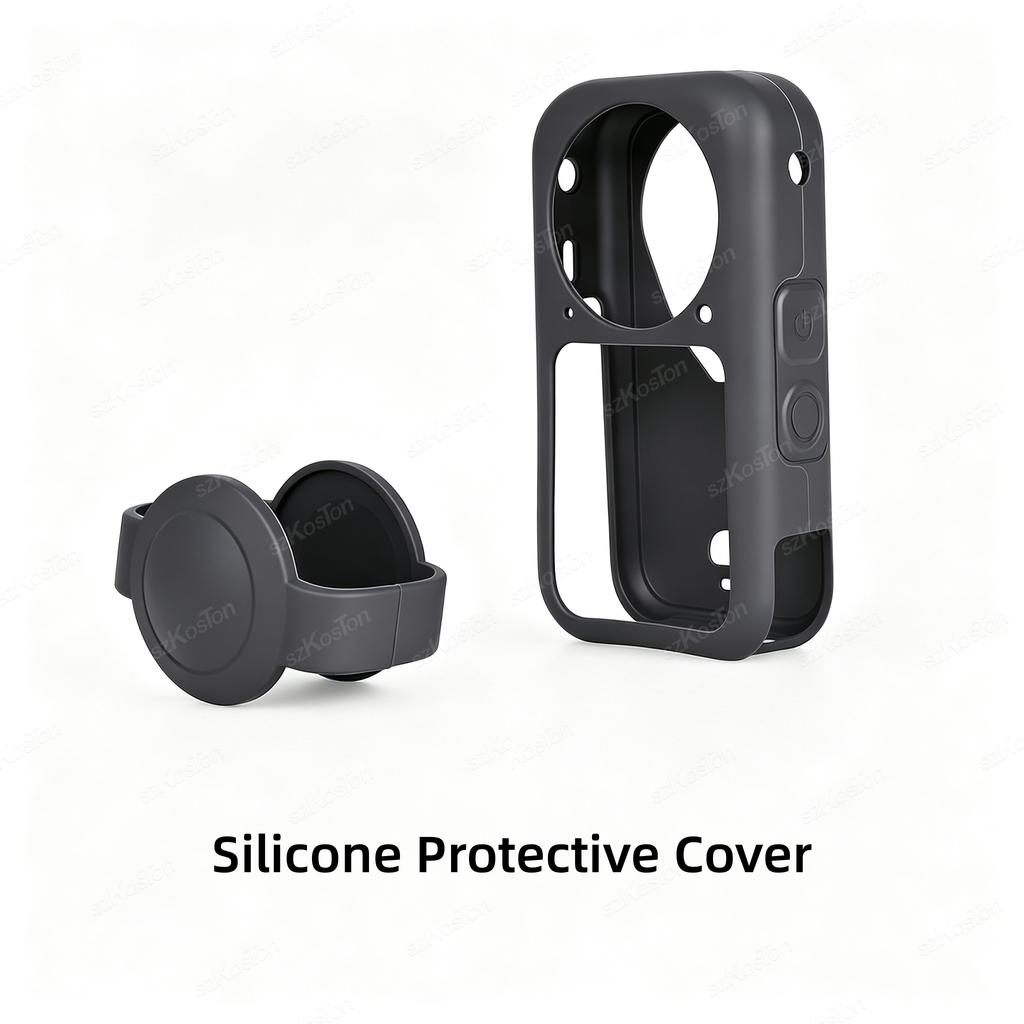 For Insta161 X6 Silicone Protective Cover & Lens Cap Full Coverage Anti-scratch Fall Shell Case for Insta161 X6 Accessories