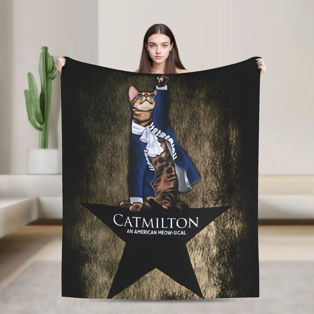 Hamiltons the Musical Blanket Quality Warm Soft Bedding Throws Winter Picnic Couch Chair Funny Bedspread