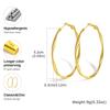 Twist Circle Hoop Earring for Women, Stainless Steel Click-Top Mobius Hoop Huggies Earring, Tarnish Nickel Free Valentine's Gift