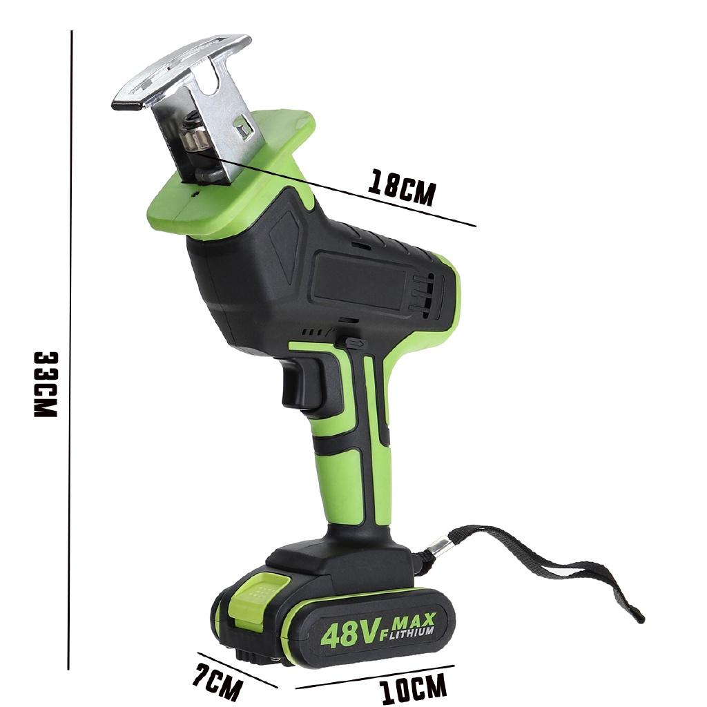 48V Portable Cordless Reciprocating Saw +4 Saw blades Metal Cutting Wood Power Tool Woodworking Cutters