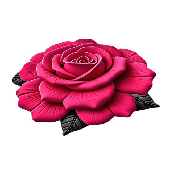 Diatomaceous Earth Bath Mat 3D Peony Pattern Quick Dry Floor Mat