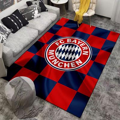 Bayern Munich Checkered Carpet Suitable As a Non-slip Mat for the Living Room or Bedroom Sofa
