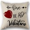 Valentine'S Day Pillowcase Wedding Decorative Linen Pillow Case For Home Pillow Cover 45X45(One Sides)