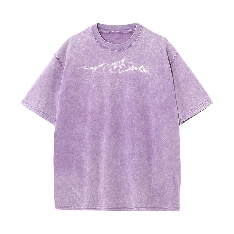 

Mountain Range Cotton Unisexs Short Sleeve Tops Tees Funny NEW YEAR DAY Washed T Shirt Printing Washed T Shirt Discount ONeck S