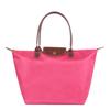 Borsa a tracolla pieghevole in nylon da donna, impermeabile e pratica, borsa portaoggetti per sport, fitness, shopping e regali, colore Rosso Vino, Rosso, Viola