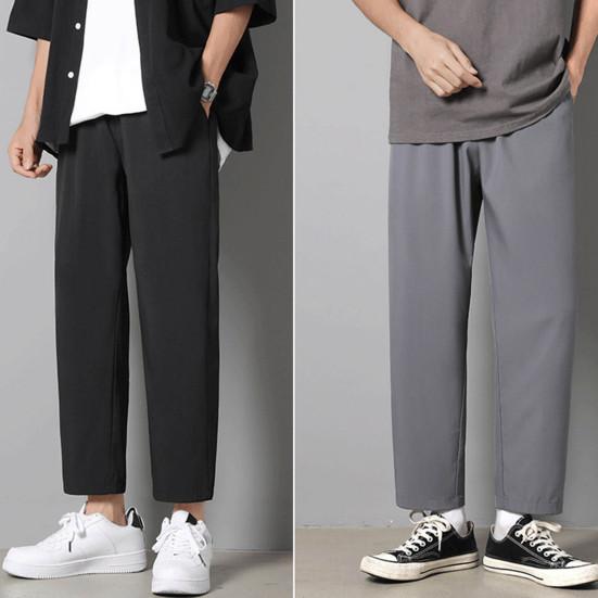 Eisseidenhose Beliebte mittelhohe, schnell trocknende männliche reine Farbe dünne lässige Streetwear
