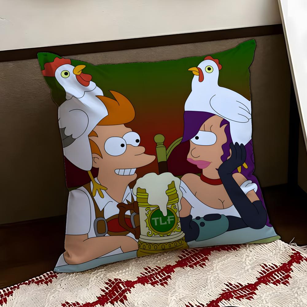 Anime FFuturama Cushion Cover Reversible Soft Durable Pillow Cover Home  Car MultiScene Use for Daily Comfort